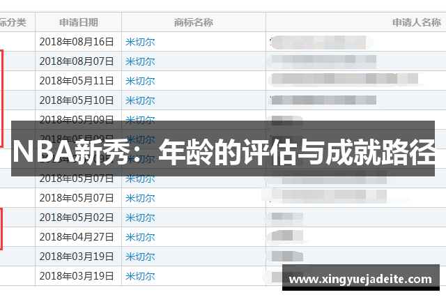 NBA新秀：年龄的评估与成就路径