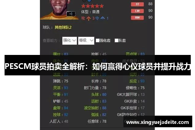 PESCM球员拍卖全解析：如何赢得心仪球员并提升战力